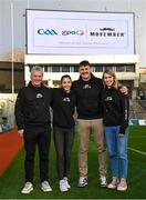 30 November 2023; Movember partners with the GAA and the GPA to launch the ‘Movember Ahead of the Game’ campaign at Croke Park in Dublin. In attendance are Ahead of the Game facilitators, from left, Iggy Clarke, Saoirse McCarthy, Domhnall Nugent, and Mary Kate Lynch. Photo by David Fitzgerald/Sportsfile