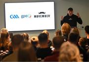 30 November 2023; Movember partners with the GAA and the GPA to launch the ‘Movember Ahead of the Game’ campaign at Croke Park in Dublin. In attendance is Ahead of the Game facilitator Domhnall Nugent. Photo by David Fitzgerald/Sportsfile