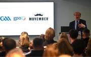 30 November 2023; Movember partners with the GAA and the GPA to launch the ‘Movember Ahead of the Game’ campaign at Croke Park in Dublin. In attendance is Chair of the GPA Board of Directors Brian MacCraith. Photo by David Fitzgerald/Sportsfile
