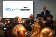 30 November 2023; Movember partners with the GAA and the GPA to launch the ‘Movember Ahead of the Game’ campaign at Croke Park in Dublin. In attendance is Chair of the GPA Board of Directors Brian MacCraith. Photo by David Fitzgerald/Sportsfile