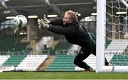 30 November 2023; Goalkeeper Courtney Brosnan during a Republic of Ireland women training session at Tallaght Stadium in Dublin. Photo by Stephen McCarthy/Sportsfile