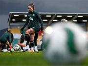 30 November 2023; Chloe Mustaki during a Republic of Ireland women training session at Tallaght Stadium in Dublin. Photo by Stephen McCarthy/Sportsfile