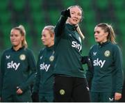 30 November 2023; Louise Quinn during a Republic of Ireland women training session at Tallaght Stadium in Dublin. Photo by Stephen McCarthy/Sportsfile