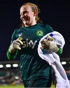 1 December 2023; Republic of Ireland goalkeeper Courtney Brosnan before the UEFA Women's Nations League B match between Republic of Ireland and Hungary at Tallaght Stadium in Dublin. Photo by Ben McShane/Sportsfile