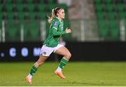 1 December 2023; Jamie Finn of Republic of Ireland comes onto the pitch as a substitute during the UEFA Women's Nations League B match between Republic of Ireland and Hungary at Tallaght Stadium in Dublin. Photo by Seb Daly/Sportsfile