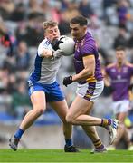 2 December 2023; Shane Walsh of Kilmacud Crokes in action against Mark Maguire of Naas during the AIB Leinster GAA Football Senior Club Championship final match between Kilmacud Crokes, Dublin, and Naas, Kildare, at Croke Park in Dublin. Photo by Daire Brennan/Sportsfile