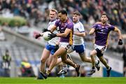 2 December 2023; Craig Dias of Kilmacud Crokes in action against James Burke of Naas during the AIB Leinster GAA Football Senior Club Championship final match between Kilmacud Crokes, Dublin, and Naas, Kildare, at Croke Park in Dublin. Photo by Daire Brennan/Sportsfile