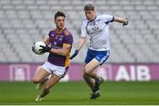 2 December 2023; Andy McGowan of Kilmacud Crokes in action against Dermot Hanafin of Naas during the AIB Leinster GAA Football Senior Club Championship final match between Kilmacud Crokes, Dublin, and Naas, Kildare, at Croke Park in Dublin. Photo by Stephen Marken/Sportsfile