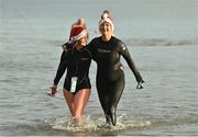2 December 2023; Lorraine Kelly and Michelle Kinsela from Drogheda area at the Clogherhead Polar Plunge which saw participants get “Freezin’ for a Reason” to raise funds for Special Olympics Ireland athletes in an event sponsored by Gala Retail at Clogherhead Beach in Louth. Photo by Oliver McVeigh/Sportsfile