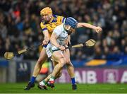 2 December 2023; Eoin O'Shea of O'Loughlin Gaels in action against Seán Burke of Na Fianna during the AIB Leinster GAA Hurling Senior Club Championship final match between O'Loughlin Gaels, Kilkenny, and Na Fianna, Dublin, at Croke Park in Dublin. Photo by Stephen Marken/Sportsfile