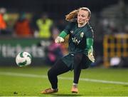 1 December 2023; Republic of Ireland goalkeeper Courtney Brosnan before the UEFA Women's Nations League B match between Republic of Ireland and Hungary at Tallaght Stadium in Dublin. Photo by Seb Daly/Sportsfile