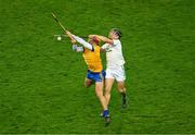 2 December 2023; AJ Murphy of Na Fianna in action against Mikey Butler of O'Loughlin Gaels during the AIB Leinster GAA Hurling Senior Club Championship final match between O'Loughlin Gaels, Kilkenny, and Na Fianna, Dublin, at Croke Park in Dublin. Photo by Daire Brennan/Sportsfile