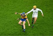 2 December 2023; Brian Ryan of Na Fianna in action against Cian Loy of O'Loughlin Gaels during the AIB Leinster GAA Hurling Senior Club Championship final match between O'Loughlin Gaels, Kilkenny, and Na Fianna, Dublin, at Croke Park in Dublin. Photo by Daire Brennan/Sportsfile