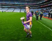 2 December 2023; Shane Cunningham of Kilmacud Crokes with the cup after the AIB Leinster GAA Football Senior Club Championship final match between Kilmacud Crokes, Dublin, and Naas, Kildare, at Croke Park in Dublin. Photo by Daire Brennan/Sportsfile