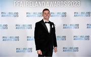 2 December 2023; PFA Ireland Men’s Premier Division Player of the Year nominee Ruairí Keating on arrival at the PFA Ireland Awards 2023 at Anantara The Marker Dublin Hotel in Dublin. Photo by Stephen McCarthy/Sportsfile