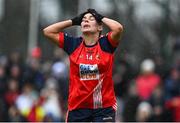 2 December 2023; Kate O'Donovan of O'Donovan Rossa reacts during the Currentaccount.ie All-Ireland Ladies Junior Club Championship semi-final match between O’Donovan Rossa of Cork and Gusserane of Wexford at O’Donovan Rossa GAA, Cork. Photo by Eóin Noonan/Sportsfile