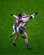 2 December 2023; Craig Dias of Kilmacud Crokes in action against James Burke of Naas during the AIB Leinster GAA Football Senior Club Championship final match between Kilmacud Crokes, Dublin, and Naas, Kildare, at Croke Park in Dublin. Photo by Daire Brennan/Sportsfile