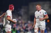 2 December 2023; Tom Stewart, left, and Steven Kitshoff of Ulster during the United Rugby Championship match between Ulster and Edinburgh at Kingspan Stadium in Belfast. Photo by Ramsey Cardy/Sportsfile