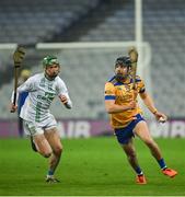 2 December 2023; Seán Baxter of Na Fianna in action against Seán Bolger of O'Loughlin Gaels during the AIB Leinster GAA Hurling Senior Club Championship final match between O'Loughlin Gaels, Kilkenny, and Na Fianna, Dublin, at Croke Park in Dublin. Photo by Stephen Marken/Sportsfile