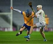 2 December 2023; Ciarán Stacey of Na Fianna in action against Owen Wall of O'Loughlin Gaels during the AIB Leinster GAA Hurling Senior Club Championship final match between O'Loughlin Gaels, Kilkenny, and Na Fianna, Dublin, at Croke Park in Dublin. Photo by Stephen Marken/Sportsfile