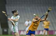 2 December 2023; Conor Kelly of O'Loughlin Gaels in action against Michéal Murphy of Na Fianna during the AIB Leinster GAA Hurling Senior Club Championship final match between O'Loughlin Gaels, Kilkenny, and Na Fianna, Dublin, at Croke Park in Dublin. Photo by Stephen Marken/Sportsfile