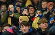 2 December 2023; Na Fianna supporters during the AIB Leinster GAA Hurling Senior Club Championship final match between O'Loughlin Gaels, Kilkenny, and Na Fianna, Dublin, at Croke Park in Dublin. Photo by Stephen Marken/Sportsfile