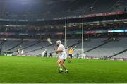 2 December 2023; Mark Bergin of O'Loughlin Gaels scores his side's final and winning point during the AIB Leinster GAA Hurling Senior Club Championship final match between O'Loughlin Gaels, Kilkenny, and Na Fianna, Dublin, at Croke Park in Dublin. Photo by Daire Brennan/Sportsfile