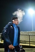 2 December 2023; Michael Ala'alatoa of Leinster arrives before he United Rugby Championship match between Connacht and Leinster at the Sportsground in Galway. Photo by Harry Murphy/Sportsfile