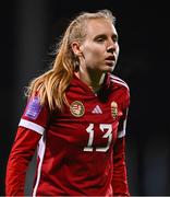 1 December 2023; Emoke Pápai of Hungary during the UEFA Women's Nations League B match between Republic of Ireland and Hungary at Tallaght Stadium in Dublin. Photo by Ben McShane/Sportsfile