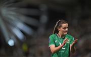 1 December 2023; Tyler Toland of Republic of Ireland applauds to the supporters after being substituted off during the UEFA Women's Nations League B match between Republic of Ireland and Hungary at Tallaght Stadium in Dublin. Photo by Ben McShane/Sportsfile