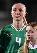 1 December 2023; Louise Quinn of Republic of Ireland before the UEFA Women's Nations League B match between Republic of Ireland and Hungary at Tallaght Stadium in Dublin. Photo by Ben McShane/Sportsfile