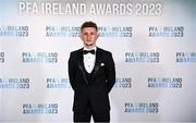 2 December 2023; Sam Curtis of St Patrick's Athletic on arrival at the PFA Ireland Awards 2023 at Anantara The Marker Dublin Hotel in Dublin. Photo by Stephen McCarthy/Sportsfile