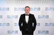 2 December 2023; Peamount United manager James O'Callaghan on arrival at the PFA Ireland Awards 2023 at Anantara The Marker Dublin Hotel in Dublin. Photo by Stephen McCarthy/Sportsfile