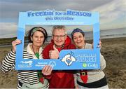 2 December 2023; Martina McKenna, John McKenna and Madaline Dpnaghy from Dundalk at the Clogherhead Polar Plunge which saw participants get “Freezin’ for a Reason” to raise funds for Special Olympics Ireland athletes in an event sponsored by Gala Retail at Clogherhead Beach in Louth.