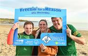 2 December 2023; Keith Munnelly, Manddy Lynch and Jack Egan from Trim Special Olympic club at the Clogherhead Polar Plunge saw participants get “Freezin’ for a Reason” to raise funds for Special Olympics Ireland athletes in an event sponsored by Gala Retail at Clogherhead Beach in Louth.