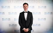 2 December 2023; Recently retired Shelbourne captain Luke Byrne on arrival at the PFA Ireland Awards 2023 at Anantara The Marker Dublin Hotel in Dublin. Photo by Stephen McCarthy/Sportsfile