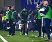 2 December 2023; Tiernan O'Halloran of Connacht leaves the field during the United Rugby Championship match between Connacht and Leinster at the Sportsground in Galway. Photo by Harry Murphy/Sportsfile