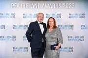 2 December 2023; Joe and Rita O'Brien during the PFA Ireland Awards 2023 at Anantara The Marker Dublin Hotel in Dublin. Photo by Stephen McCarthy/Sportsfile