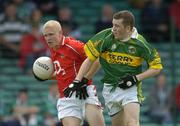 11 July 2004; Sean Dempsey, Cork, in action against Luke Quinn, Kerry. Munster Minor Football Championship Final, Cork v Kerry, Gaelic Grounds, Limerick. Picture credit; Brendan Moran / SPORTSFILE