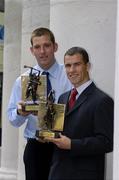 12 July 2004; Dessie Dolan, Westmeath, who was presented with the Vodafone GAA player of the month award in football for June and Ken McGrath, Waterford, who was presented with the Vodafone player of the month award in hurling for June at a luncheon in the Westin Hotel, Dublin. Picture credit ; Ray McManus / SPORTSFILE
