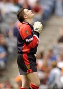 11 July 2004; Michael McAllister, Down goalkeeper, prays for the final whistle against Tyrone. Ulster Minor Football Championship Final, Down v Tyrone, Croke Park, Dublin. Picture credit; Matt Browne / SPORTSFILE
