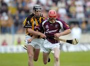 11 July 2004; David Hayes, Galway, in action against Derek Lyng, Kilkenny. Guinness Senior Hurling Championship Qualifier, Round 3, Galway v Kilkenny, Semple Stadium, Thurles, Co. Tipperary. Picture credit; Ray McManus / SPORTSFILE