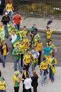 11 July 2004; Donegal fans make their way to Croke park. Bank of Ireland Ulster Senior Football Championship Final, Armagh v Donegal, Croke Park, Dublin. Picture credit; Brian Lawless / SPORTSFILE