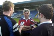 8 July 2004; Laois manager Mick O'Dwyer speaking to reporters after a Laois training session in preparation for the Bank of Ireland Leinster Final. O'Moore Park, Portlaoise, Co. Laois. Picture credit; Damien Eagers / SPORTSFILE