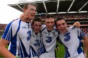 8 September 2013; Waterford players, from left, Cormac Curran, Shane Bennett, Austin Gleeson and Stephen Bennett celebrate after the game. Electric Ireland GAA Hurling All-Ireland Minor Championship Final, Galway v Waterford, Croke Park, Dublin. Photo by Sportsfile