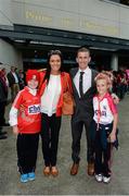 8 September 2013; Robert and Marian Heffernan with their children, Cathal and Megan, ahead of the GAA Hurling All-Ireland Championship Finals, Croke Park, Dublin. Picture credit: Stephen McCarthy / SPORTSFILE