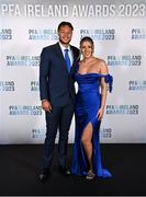 2 December 2023; Giles Phillips of Waterford and Nadia Auld during the PFA Ireland Awards 2023 at Anantara The Marker Dublin Hotel in Dublin. Photo by Stephen McCarthy/Sportsfile