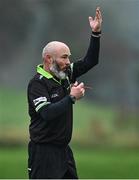 2 December 2023; Referee Gus Chapman during the Currentaccount.ie All-Ireland Ladies Intermediate Club Championship semi-final match between Ballinamore Sean O’Heslins of Leitrim and Steelstown Brian Ógs of Derry at Páirc Sheáin Ui Eislin, Ballinamore, Leitrim. Photo by Ben McShane/Sportsfile