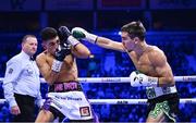 2 December 2023; Michael Conlan, right, and Jordan Gill during their super-featherweight bout at the SSE Arena in Belfast. Photo by Ramsey Cardy/Sportsfile
