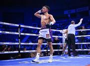 2 December 2023; Jordan Gill after his super-featherweight bout against Michael Conlan at the SSE Arena in Belfast. Photo by Ramsey Cardy/Sportsfile